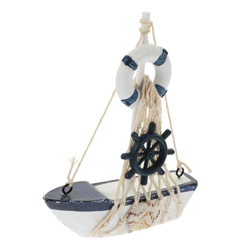 KAILIKETIY Mediterranes Holz Segelboot Modell Nautische Tischdekoration Für Wohnzimmer Schlafzimmer Für Segel-Liebhaber Stilvolle Atmosphäre von KAILIKETIY