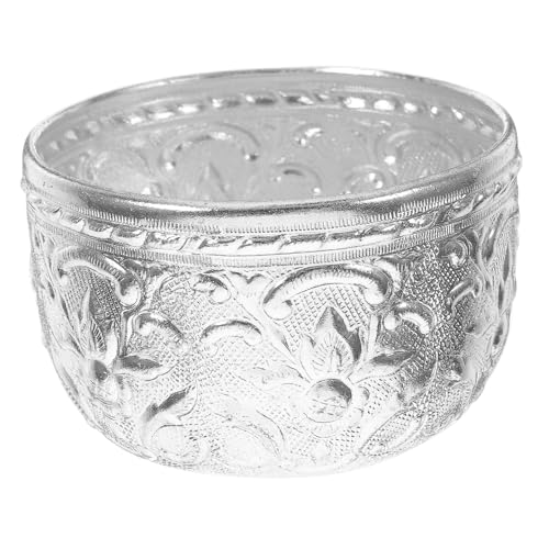 KAILIKETIY Blechschüssel Wasserschüssel Thai Wasserschüssel Thai Blechschüssel Reisschüssel Obstschale Schale Für Ätherische Öle Geschnitzte Behälter Für Ätherische Massageöle von KAILIKETIY