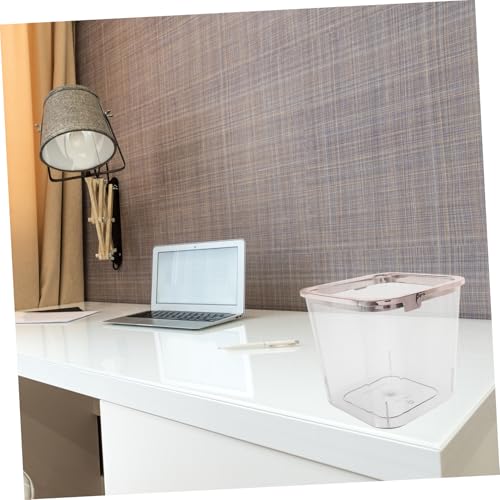 KAILIKETIY Transparenter Tischabfalleimer aus Robustem Pet Quadratischer Papierkorb ohne Deckel Stabiler Abfallbehälter für Büro Schlafzimmer und Zuhause Kompakte für Schreibtisch und von KAILIKETIY