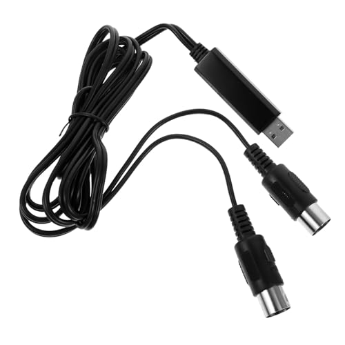 KAILIKETIY USB Midi Kabel Adapter für Piano und Keyboard Kompatibel mit Windows und Integrierter Treiber Verzögerungsfreie Midi Datenübertragung Stabiler Musik Adapter für PC und Laptop von KAILIKETIY