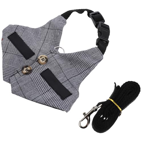 KAILIKETIY Verstellbares Hasen Geschirr mit Leine aus Atmungsaktives Leichtes Kleintierweste Set für Kaninchen für Outdoor und Training von KAILIKETIY