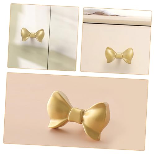 KAILIKETIY Vintage Messing Schrankgriffe Bow Shaped Drawer Pulls Einlochige Kommodenknöpfe mit Kinderfreundlichem Design Einfach zu Montieren Kratzfeste Oberflächen für Schränke und KAILIKETIY Vintage Messing Schrankgriffe Bow Shaped Drawer Pulls Einlochige Kommodenknöpfe mit Kinderfreundlichem Design Einfach zu Montieren Kratzfeste Oberflächen für Schränke und von KAILIKETIY