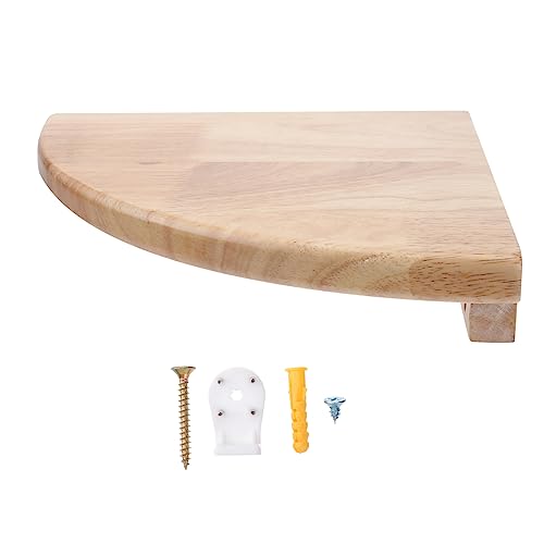 KAILIKETIY Eckregal 9 Zoll Wandregal Aus Eiche Fächerförmiges Wand Eckregal Für Wohnzimmer Und Schlafzimmer Abgerundete Kanten Stilvolles Design 23cm von KAILIKETIY