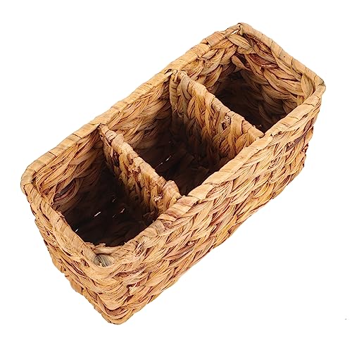 KAILIKETIY Woven Storage Basket Mit Multi-Grid-Design Handgefertigter Aufbewahrungskorb Aus Rattan Elegant Geflochtener Korb Für Snacks Kosmetika Und Bürobedarf Für Badezimmer Und KAILIKETIY Woven Storage Basket Mit Multi-Grid-Design Handgefertigter Aufbewahrungskorb Aus Rattan Elegant Geflochtener Korb Für Snacks Kosmetika Und Bürobedarf Für Badezimmer Und von KAILIKETIY