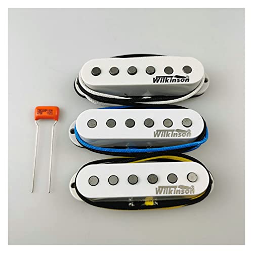 Elektrische Gitarre Wilkinson WVS AINICO5 Single Coil 60's Style Electric Guitar Pickups Gitarrenteile Gelten Für ST-Gitarre (Color : White) von KAILINGBAIHUOSHANGHANG