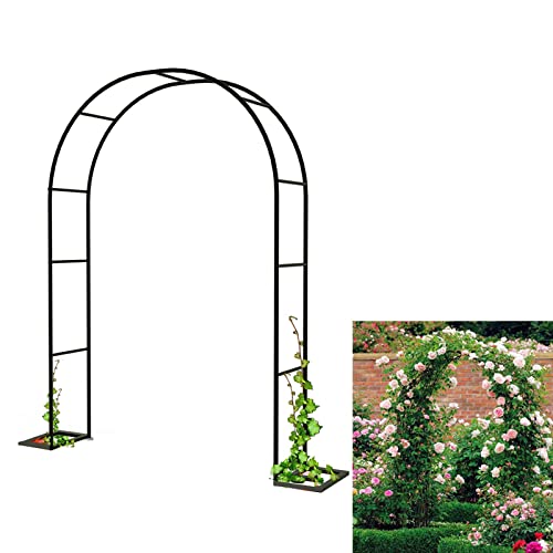 Große Torbogen Rosenbogen Aus Metall，Breite 140cm/180cm/300cm/350cm, Rosenbogen Holz wetterfest,für Rosen Blumen im Garten Terrasse/Kletterpflanze W3M*H2.2M Black von KAILODI