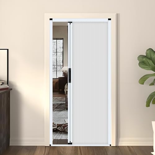 KAILODI Falttür, Falttüren Nach Maß, Innentüren Komplettset, Einziehbare Falttür Mit Aluminiumrahmen Und Zellgewebe, Für Schlafzimmer, Balkon, Küche, Dachböden, Fenster Weißer Rahmen weiß KAILODI Falttür, Falttüren Nach Maß, Innentüren Komplettset, Einziehbare Falttür Mit Aluminiumrahmen Und Zellgewebe, Für Schlafzimmer, Balkon, Küche, Dachböden, Fenster Weißer Rahmen weiß von KAILODI