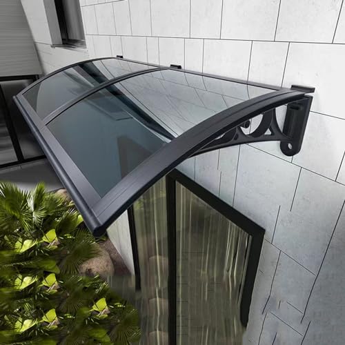 KAILODI Vordach für Haustür, Vordach Terrasse mit Halterung aus Aluminiumlegierung,Überdachung Haustür mit Großem Waschbecken,Wetterfeste Türvordach,für Garage Balkon Fenster von KAILODI