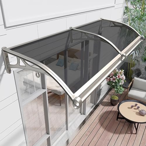 KAILODI Vordach für Haustür, Vordach Terrasse mit Halterung aus Aluminiumlegierung,Überdachung Haustür mit Großem Waschbecken,Wetterfeste Türvordach,für Garage Balkon Fenster von KAILODI