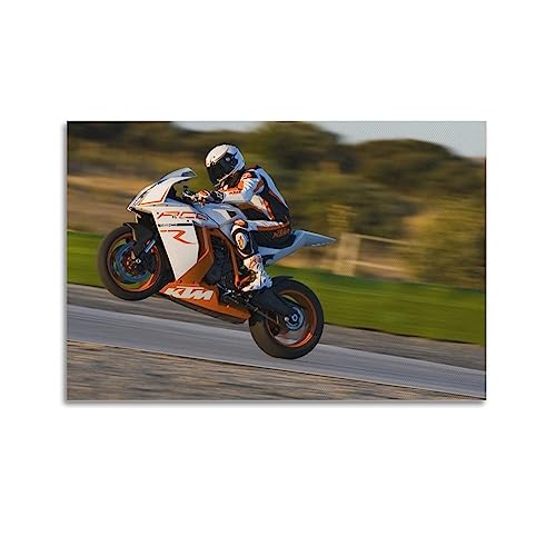 KAIMI Sport-Motorrad-Poster für KTM 1190 RC8, dekoratives Gemälde, Leinwand, Wandposter und Kunstdruck, modernes Familienschlafzimmer-Dekor-Poster, 60 x 90 cm von KAIMI