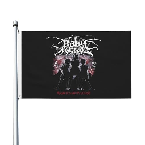 Babysmetal Japanese Girls Band Dekorationsfahne Gartenschenkelfahne doppelseitig bedruckte Vollbildfahne von KAINSTIS