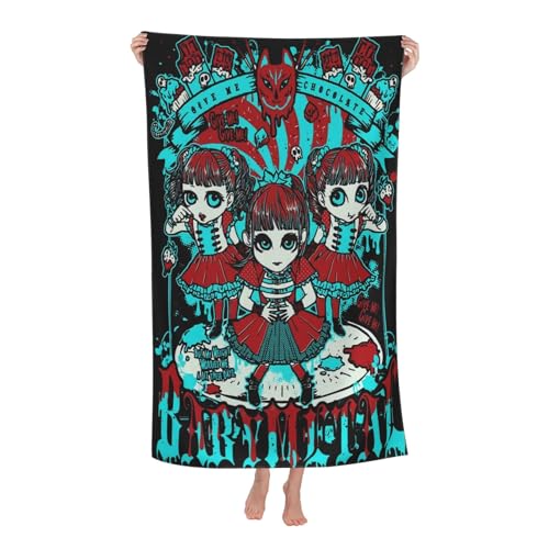 Babysmetal Japanese Girls Band Outdoor Badetuch Superfeinstes Mikrofaser-Absaugtuch fürs Schwimmen am Strand Strandtuch für Ausflüge und Picknicks von KAINSTIS