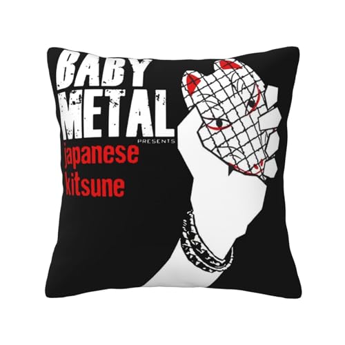 KAINSTIS Babysmetal Japanese Girls Band Büro Rückenstützenschoner Innenraumentzückende Kissenbezüge Sofa Rückenstützenschoner Mehrfarbig 45 x 45 cm von KAINSTIS