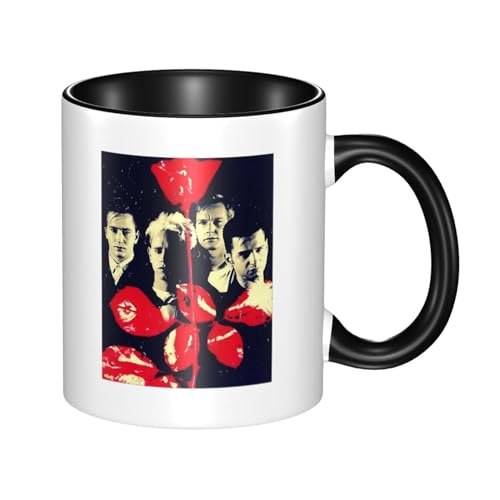 KAINSTIS Keramik Mode Music De&PE&Che band Wasserbecher Milch-Kaffee-Keramik-Mug Teetasse für die Büroruhezone von KAINSTIS