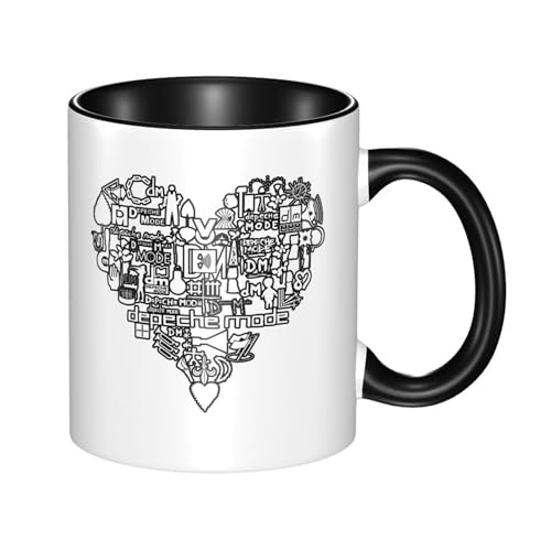 KAINSTIS Keramik Mode Music De&PE&Che band Wasserbecher Milch-Kaffee-Keramik-Mug Teetasse für die Büroruhezone von KAINSTIS