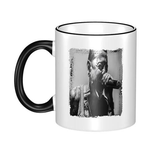 KAINSTIS Keramik Park Rock Band Lin-kin Chester Wasserbecher Milch-Kaffee-Keramik-Mug Teetasse für die Büroruhezone KAINSTIS Keramik Park Rock Band Lin-kin Chester Wasserbecher Milch-Kaffee-Keramik-Mug Teetasse für die Büroruhezone von KAINSTIS