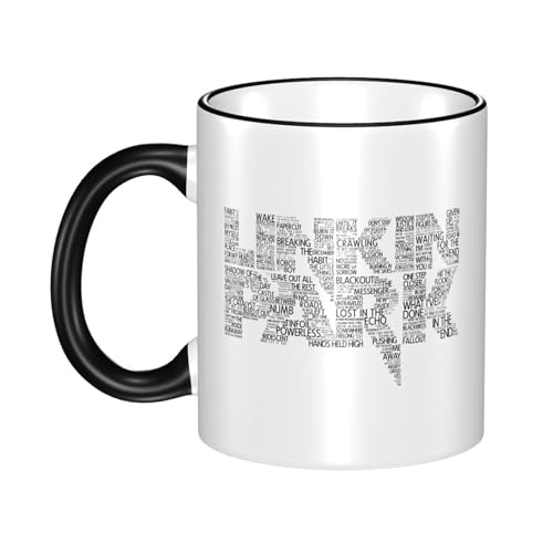 KAINSTIS Keramik Park Rock Band Lin-kin Chester Wasserbecher Milch-Kaffee-Keramik-Mug Teetasse für die Büroruhezone KAINSTIS Keramik Park Rock Band Lin-kin Chester Wasserbecher Milch-Kaffee-Keramik-Mug Teetasse für die Büroruhezone von KAINSTIS