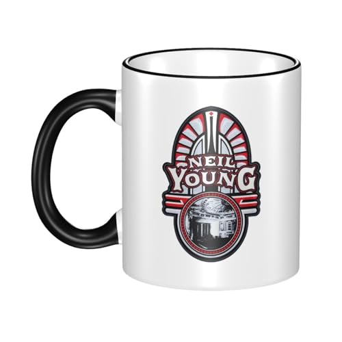 KAINSTIS Keramik Young Rock Band Neil Crazy Horse Wasserbecher Milch-Kaffee-Keramik-Mug Teetasse für die Büroruhezone KAINSTIS Keramik Young Rock Band Neil Crazy Horse Wasserbecher Milch-Kaffee-Keramik-Mug Teetasse für die Büroruhezone von KAINSTIS