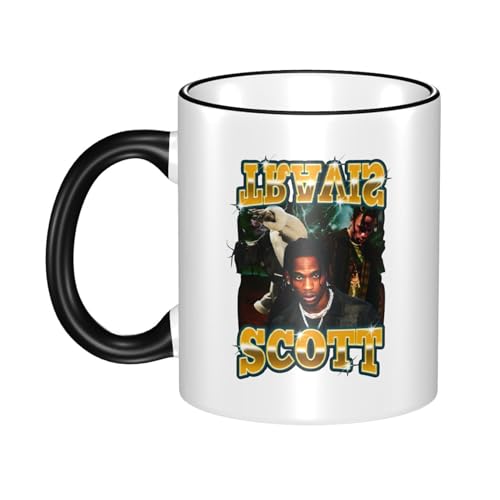 KAINSTIS Keramik scott rapper Music travis Wasserbecher Milch-Kaffee-Keramik-Mug Teetasse für die Büroruhezone von KAINSTIS