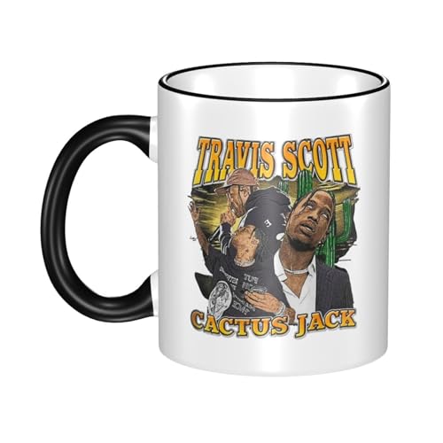 KAINSTIS Keramik scott rapper Music travis Wasserbecher Milch-Kaffee-Keramik-Mug Teetasse für die Büroruhezone von KAINSTIS