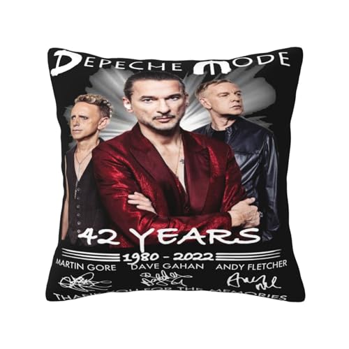 KAINSTIS Mode Music De&PE&Che Band Büro Rückenstützenschoner Innenraumentzückende Kissenbezüge Sofa Rückenstützenschoner Mehrfarbig 30 x 30 cm von KAINSTIS