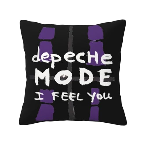 KAINSTIS Mode Music De&PE&Che Band Büro Rückenstützenschoner Innenraumentzückende Kissenbezüge Sofa Rückenstützenschoner Mehrfarbig 45 x 45 cm von KAINSTIS