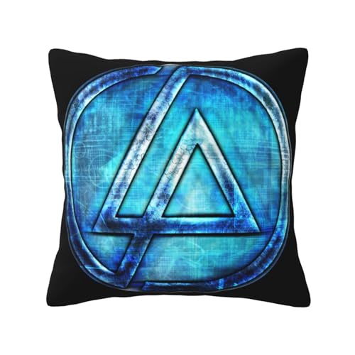 KAINSTIS Park Rock Band Lin-kin Chester Büro Rückenstützenschoner Innenraumentzückende Kissenbezüge Sofa Rückenstützenschoner Mehrfarbig 40 x 40 cm von KAINSTIS