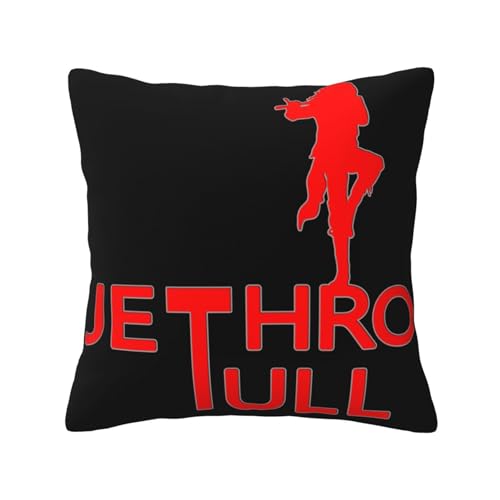 KAINSTIS Tull Rock Band Jethro Büro Rückenstützenschoner Innenraumentzückende Kissenbezüge Sofa Rückenstützenschoner Mehrfarbig 40 x 40 cm von KAINSTIS