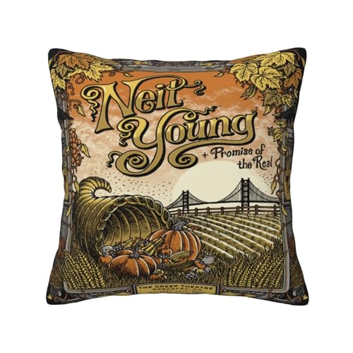 KAINSTIS Young Rock Band Neil Crazy Horse Büro Rückenstützenschoner Innenraumentzückende Kissenbezüge Sofa Rückenstützenschoner Mehrfarbig 30 x 30 cm KAINSTIS Young Rock Band Neil Crazy Horse Büro Rückenstützenschoner Innenraumentzückende Kissenbezüge Sofa Rückenstützenschoner Mehrfarbig 30 x 30 cm von KAINSTIS
