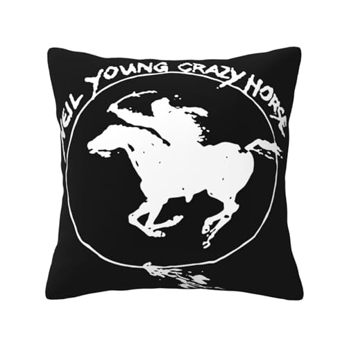 KAINSTIS Young Rock Band Neil Crazy Horse Büro Rückenstützenschoner Innenraumentzückende Kissenbezüge Sofa Rückenstützenschoner Mehrfarbig 40 x 40 cm KAINSTIS Young Rock Band Neil Crazy Horse Büro Rückenstützenschoner Innenraumentzückende Kissenbezüge Sofa Rückenstützenschoner Mehrfarbig 40 x 40 cm von KAINSTIS