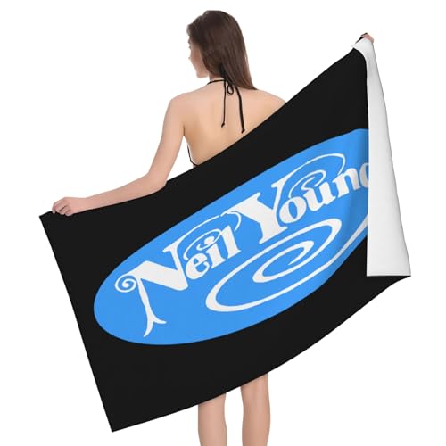 Neil Rock Band Young Outdoor Badetuch Superfeinstes Mikrofaser-Absaugtuch fürs Schwimmen am Strand Strandtuch für Ausflüge und Picknicks von KAINSTIS
