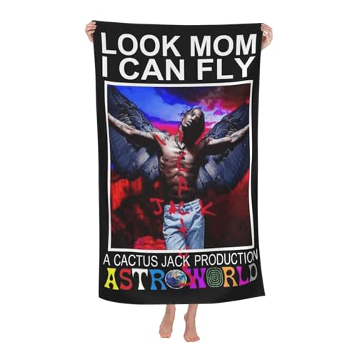 Scott Rapper Music Travis Outdoor Badetuch Superfeinstes Mikrofaser-Absaugtuch fürs Schwimmen am Strand Strandtuch für Ausflüge und Picknicks von KAINSTIS