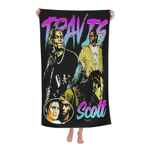Scott Rapper Music Travis Outdoor Badetuch Superfeinstes Mikrofaser-Absaugtuch fürs Schwimmen am Strand Strandtuch für Ausflüge und Picknicks von KAINSTIS