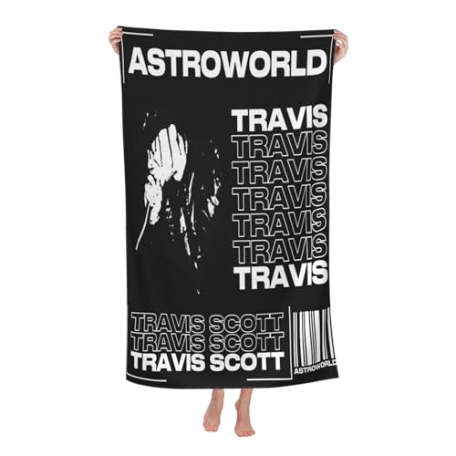 Travis Rapper Scott Outdoor Badetuch Superfeinstes Mikrofaser-Absaugtuch fürs Schwimmen am Strand Strandtuch für Ausflüge und Picknicks von KAINSTIS
