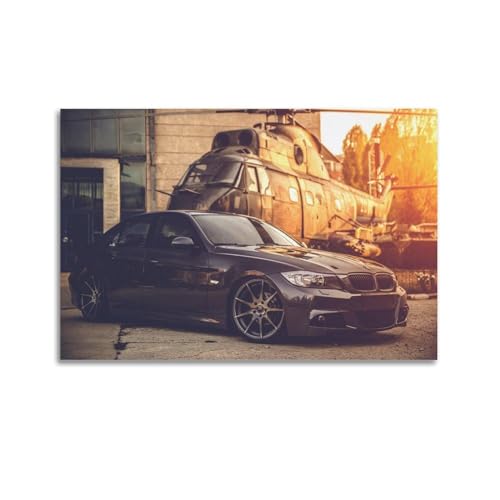 KAIPA Rennwagen-Poster für BMW E90, Superauto, Sportwagen, dekoratives Gemälde, Leinwand, Wandposter und Kunstdruck, modernes Familienschlafzimmer-Dekor-Poster, 50 x 75 cm von KAIPA