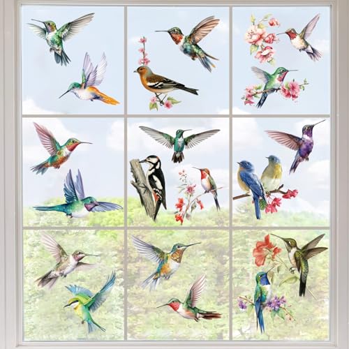 KAIRNE Fenstersticker Vögel,Vogel Fensteraufkleber Transparent,Kolibri Fensterbild Fenster Aufkleber,Tiere Kolibri Wandtattoo Wandaufkleber für Wohnzimmer Wanddeko,Schutz vor Vogelkollisionen KAIRNE Fenstersticker Vögel,Vogel Fensteraufkleber Transparent,Kolibri Fensterbild Fenster Aufkleber,Tiere Kolibri Wandtattoo Wandaufkleber für Wohnzimmer Wanddeko,Schutz vor Vogelkollisionen von KAIRNE