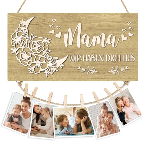 KAIRNE MAMA Holzschild mit Spruch,Mama Geschenk,Mama Geburtstagsgeschenk,Mama Wir Haben Dich Lieb Wanddeko für Wohnzimmer Schlafzimmer,Personalisierte Geschenke für Oma von Enkelkindern Enkelkinderpa KAIRNE MAMA Holzschild mit Spruch,Mama Geschenk,Mama Geburtstagsgeschenk,Mama Wir Haben Dich Lieb Wanddeko für Wohnzimmer Schlafzimmer,Personalisierte Geschenke für Oma von Enkelkindern Enkelkinderpa von KAIRNE