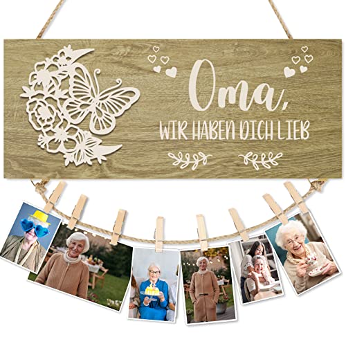KAIRNE Oma Holzschild mit Spruch,Oma Geschenk,Oma Geburtstagsgeschenk,DIY Oma Wir Haben Dich Lieb Wand Deko für Wohnzimmer Schlafzimmer,Personalisierte Geschenke für Oma von Enkelkindern Enkelkinder KAIRNE Oma Holzschild mit Spruch,Oma Geschenk,Oma Geburtstagsgeschenk,DIY Oma Wir Haben Dich Lieb Wand Deko für Wohnzimmer Schlafzimmer,Personalisierte Geschenke für Oma von Enkelkindern Enkelkinder von KAIRNE