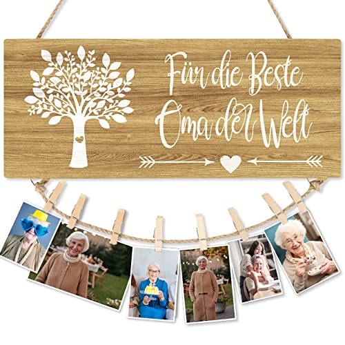 KAIRNE Oma Holzschild mit Spruch,Oma Geschenk,Oma Geburtstagsgeschenk,Für Der Beste Oma del Welt Wand Deko für Wohnzimmer Schlafzimmer,Personalisierte Geschenke für Oma von Enkelkindern Enkelkinder KAIRNE Oma Holzschild mit Spruch,Oma Geschenk,Oma Geburtstagsgeschenk,Für Der Beste Oma del Welt Wand Deko für Wohnzimmer Schlafzimmer,Personalisierte Geschenke für Oma von Enkelkindern Enkelkinder von KAIRNE