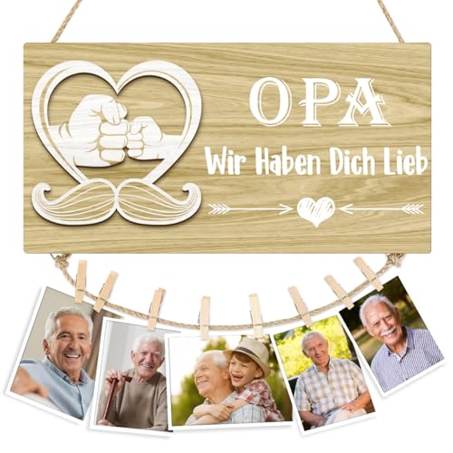 KAIRNE Opa Holzschild mit Spruch,Opa Geschenk,Opa Geburtstagsgeschenk,Opa Wir Haben Dich Lieb Wand Deko für Wohnzimmer Schlafzimmer,Personalisierte Geschenke für Vatertag von Enkelkindern Enkelkinder KAIRNE Opa Holzschild mit Spruch,Opa Geschenk,Opa Geburtstagsgeschenk,Opa Wir Haben Dich Lieb Wand Deko für Wohnzimmer Schlafzimmer,Personalisierte Geschenke für Vatertag von Enkelkindern Enkelkinder von KAIRNE