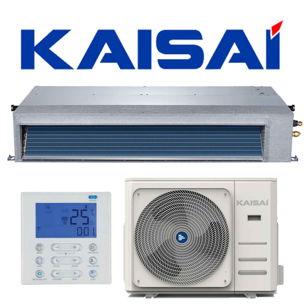 KAISAI Klimaanlage SET KTI-18 Kanalgerät 5,3 kW inkl. Außeneinheit"" von KAISAI