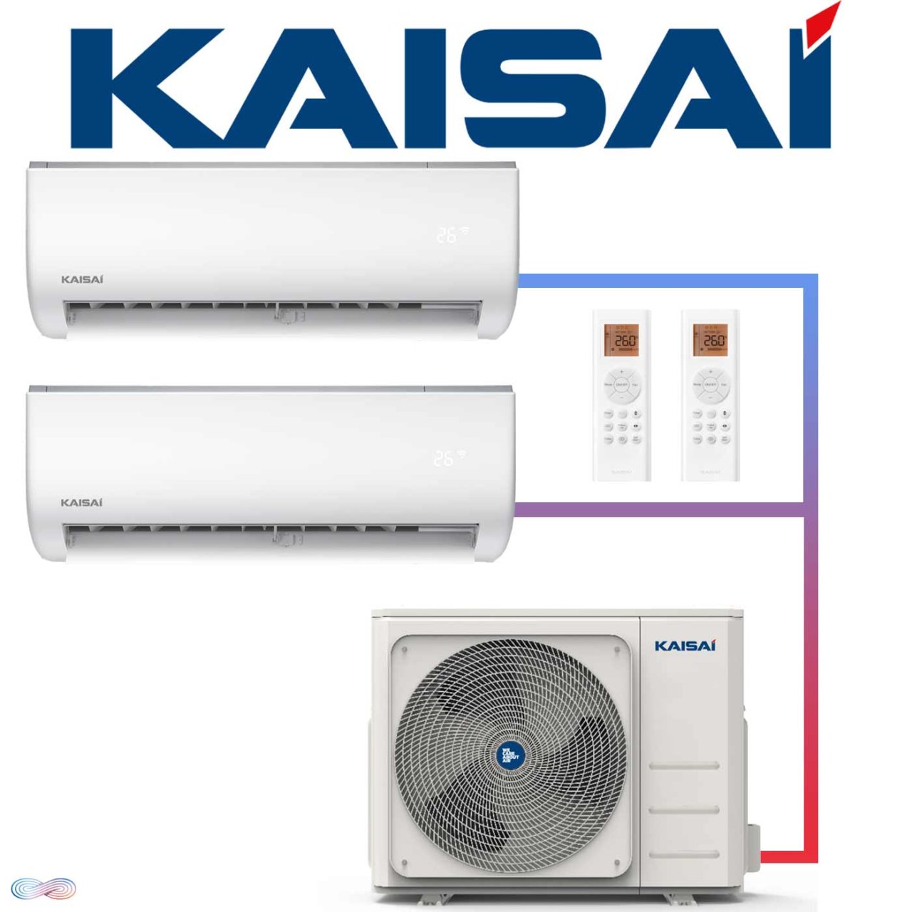 Kaisai ONE+ Multisplit Set 7,9 kW | 2x 3,5 kW KRX-12PEGI +... Kaisai ONE+ Multisplit Set 7,9 kW | 2x 3,5 kW KRX-12PEGI +... von KAISAI