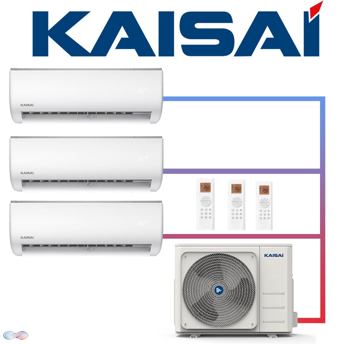 Kaisai ONE+ Multisplit Set 7,9 kW | 3× 2,5 kW KRX-09PEGI +... Kaisai ONE+ Multisplit Set 7,9 kW | 3× 2,5 kW KRX-09PEGI +... von KAISAI