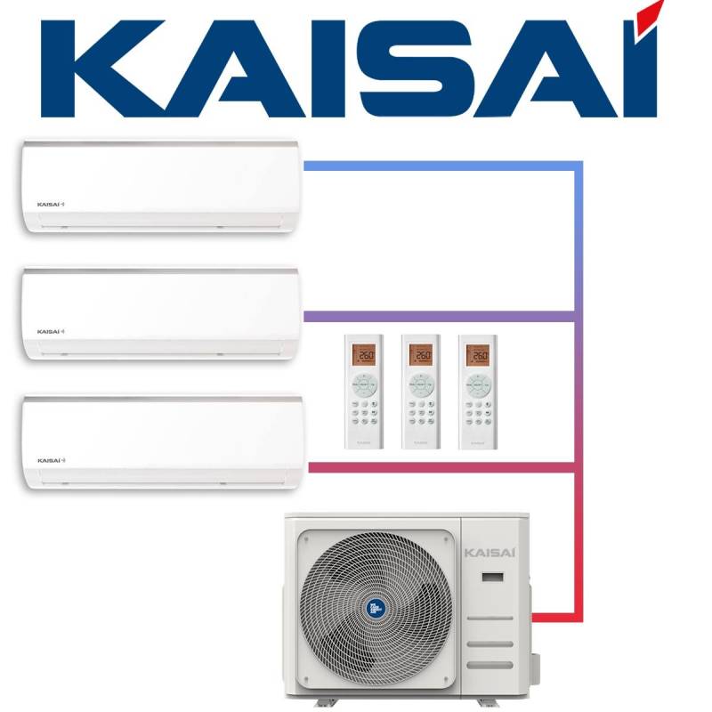 SET KAISAI Multisplit-Außengerät 7,9 kW mit 3 FLY Wandgeräten 2,6 kW"" SET KAISAI Multisplit-Außengerät 7,9 kW mit 3 FLY Wandgeräten 2,6 kW"" von KAISAI