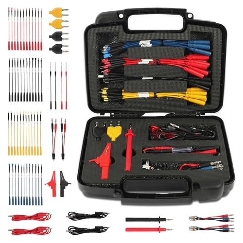 68 PCS Multimeter Messspitzen Set, Multimeter Messleitungen Prüfspitzen Kabel Kit, Elektrische Messleitung Messkabel für KFZ Fehlerdiagnose & Elektroniktests V7-C9IN von KAISAL