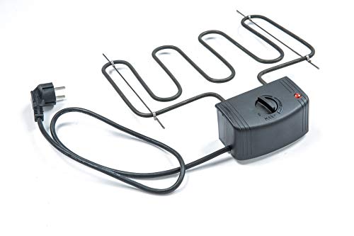 KAISER COMPANY Heizspirale/Elektroheizung/Heizschlange zum Räuchern I Edelstahl Räucherofen Zubehör I 2000 W I Temperaturregelung I Mit einem integrierten Thermostat I Mit feinen Räucherspäne von KAISER