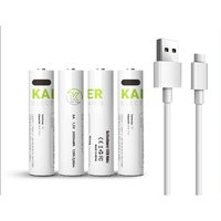 Aaa Lithium Batterie 1,5V, wiederaufladbar, usb-c, 4er Pack, 2600mWh - Kaiser Electronics von KAISER ELECTRONICS
