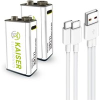 Kaiser Electronics - usb-c Lithium-Ionen-Akku 9V 5850 mWh 2er von KAISER ELECTRONICS