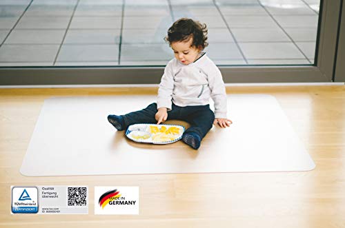 Bodenschutzmatte transparent | aus Clear Style R.PET | TÜV-Zertifiziert | perfekt für Hartboden | 120 x 180 cm von KAISER PLASTIC
