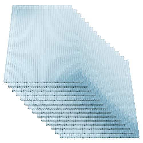 KAISER PLASTIC® Xtra-Strong | Gewächshausplatten 14 STK. | Polycarbonat (PC) Doppelstegplatte - Hohlkammerplatte | Gewicht 800g/m² | 1500 x 700 mm | 14,70qm von KAISER PLASTIC